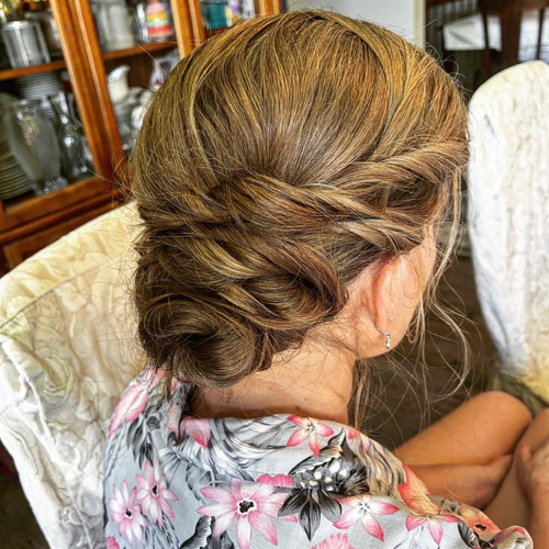 Off-Center Twisted Bridal Updo