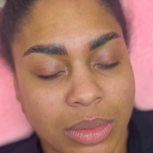 Brow lamination and tint