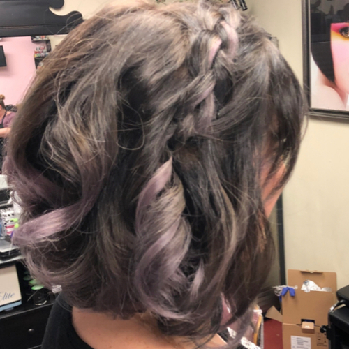 Iron Curl Style with Braid