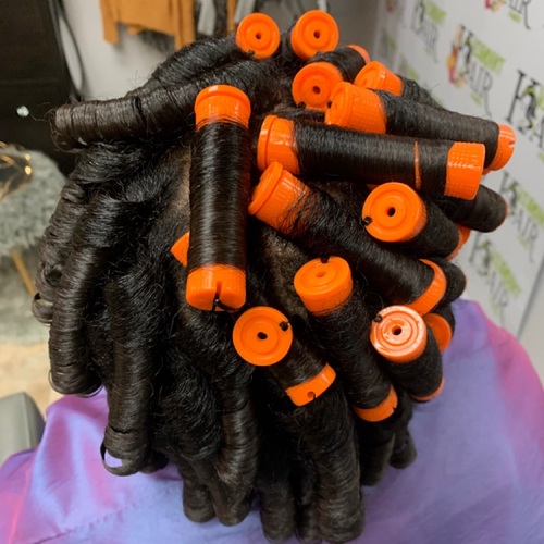 Nature hair with rod set