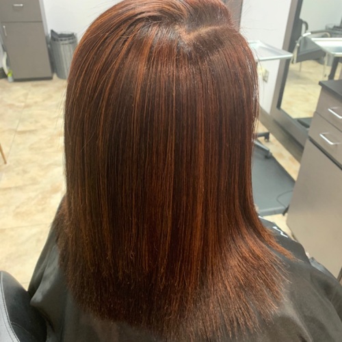 Highlights with silk press