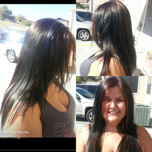 Vivid Dark Colors & Haircut