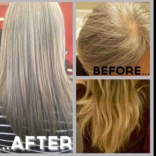 Who says it’s hard to go back to your natural? Bye bye blonde 👋 Hello 👋 gray 