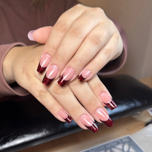 Classic French with dark red color 