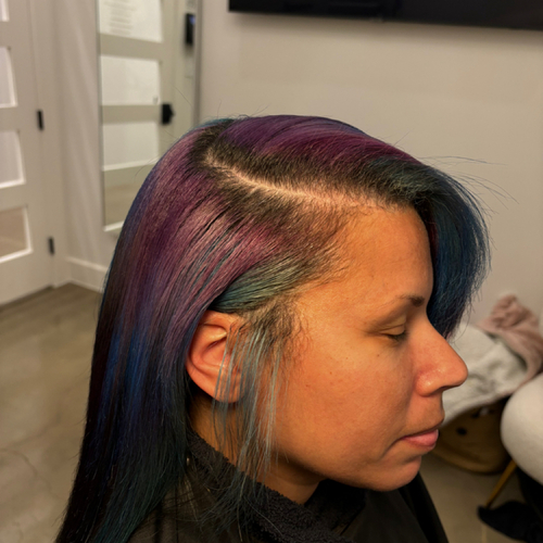 Custom color and silk press