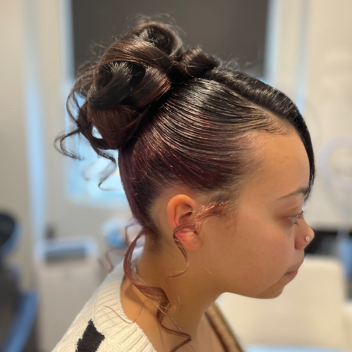 Wash and style with natural hair