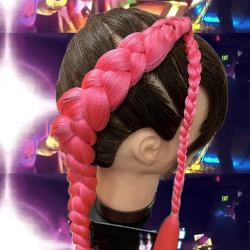 Double Dutch braids w/ hair fed in!