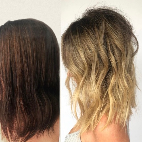 Permanent color to balayage 1 session