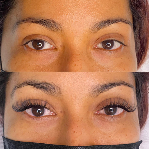 Wet lash look
