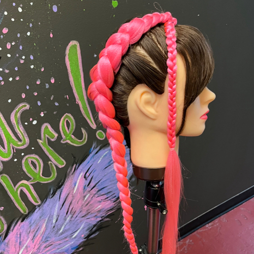 Braids with pink!