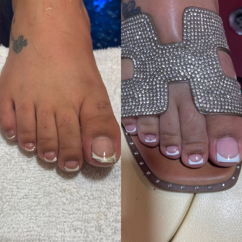 Pedi before and after 