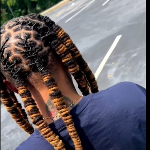 Barrel braid mixed with rope twist style 
