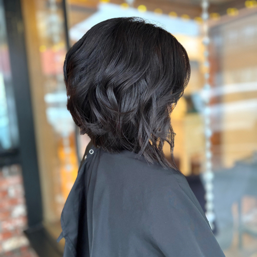 mocha brown all over color & an a-line bob!