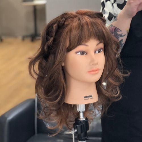 Bang Trim, Curls with a Braid style