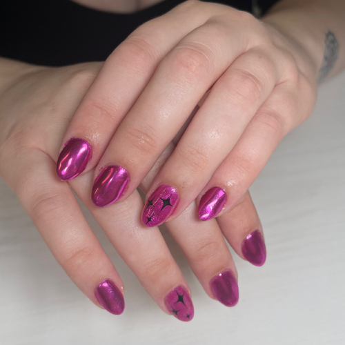 Chrome Gel Manicure 
