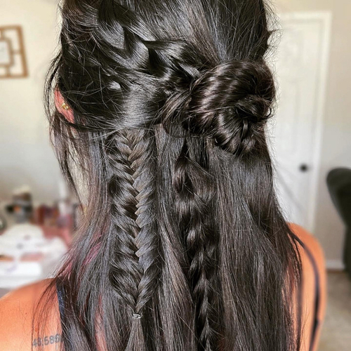 Boho Bridal Half Up/Down