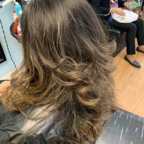 Balayage and cut
