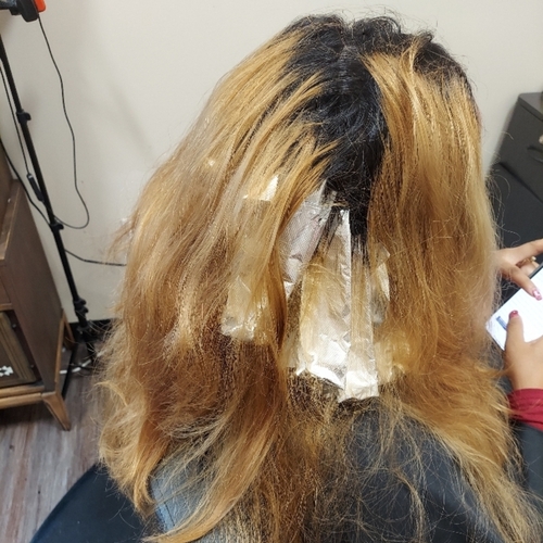 Before - Burgundy Rooty Color
