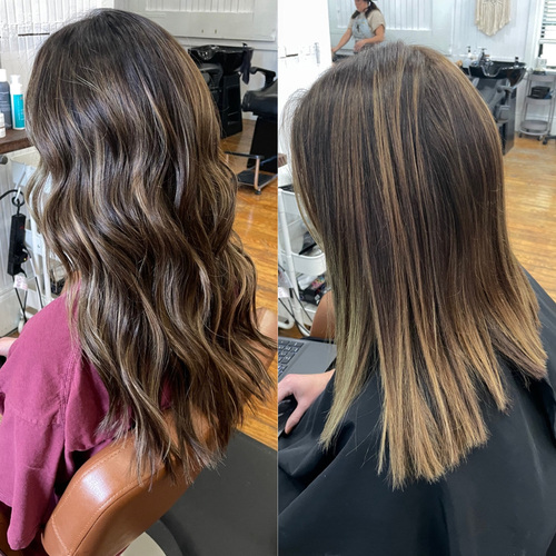 Custom color + two row hand tied extension install 
