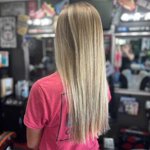 Partial Custom Blonding & Haircut