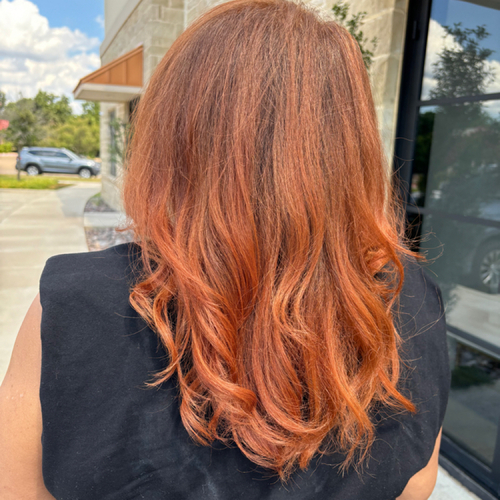Custom color and silk press