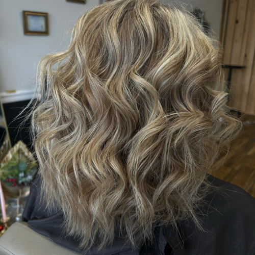 Highlights & lowlights w/ root retouch
