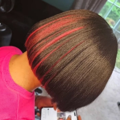 Bob cute and style with Peekaboo Color 