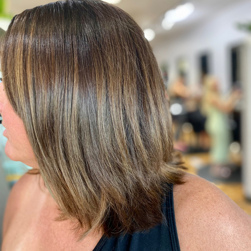 Single process half head balayage 