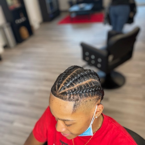 Big straight back cornrows best sale