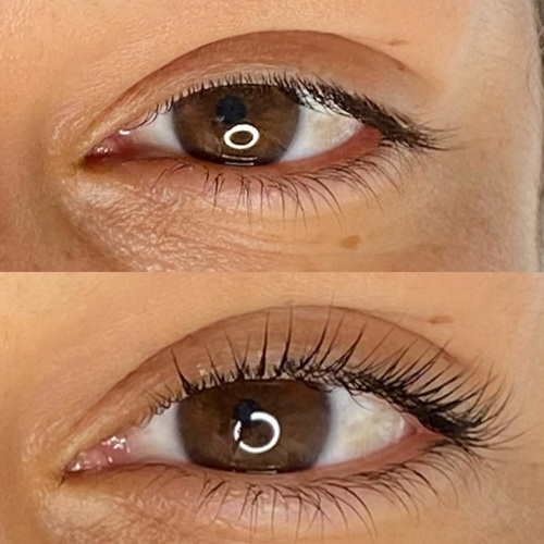 Lash lift and tint. 