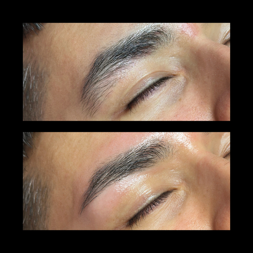 Eyebrow waxing for men and women. 