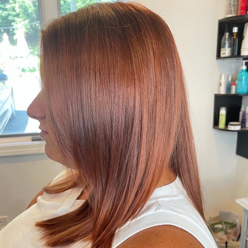 After to a beautiful red brown for fall 