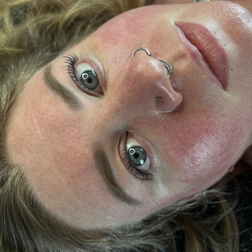 Lash lift and tint and brow color tint 