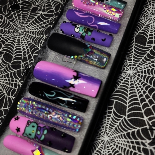 TOTAL PRICE - $167.00

GELX FULL SET-LONG - $75.00

2 NAIL CHARACTER ART - $50.00

2 NAIL OMBRE GEL- $10.00

4 NAIL FRENCH TIPS - $8.00

6 RHINESTONE NAILS - $24.00

