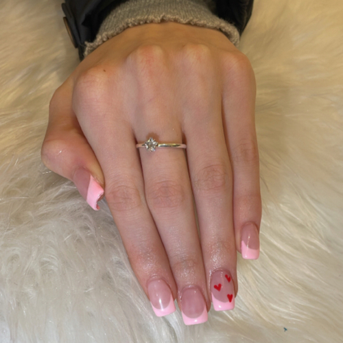 Acrylic full set with nail art 