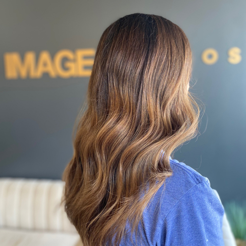 Single process and half head balayage