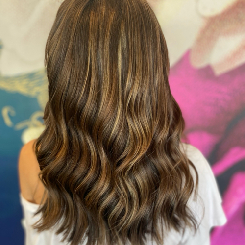 Balayage and gloss