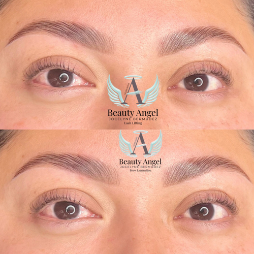 Brow lamination, wax, and tint with a lash lift and tint 