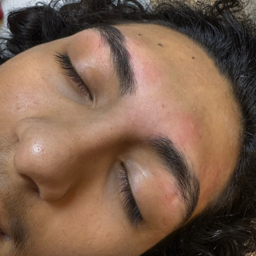 Brow Clean up on a young man 
