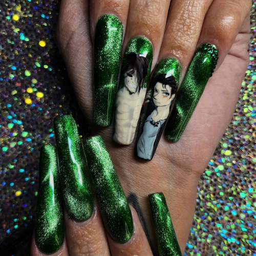 TOTAL- $209.00

ACRYLIC L FULLSET- $85.00

2 CHARACTER NAIL ART- $120.00

2 RHINESTONE NAILS- $4.00
