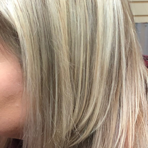 Extra light blonde with dimension 