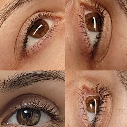 Before and after lash lift