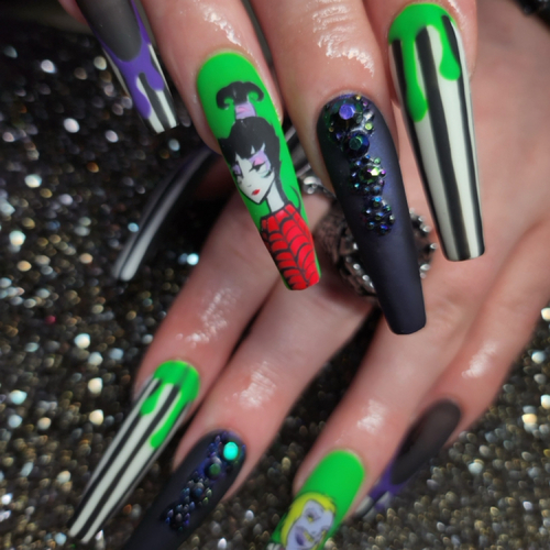 TOTAL PRICE- $203.00

GEL-X XXL FULL SET- $75.00

2 CHARACTER NAIL ART- $100.00

2 FRENCH TIPS- $4.00

2 ADVANCED NAIL ART- $20.00

2 RHINESTONE NAILS- $4.00
