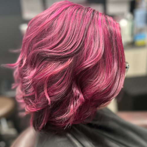 Partial Highlight with Pink Fashion Color