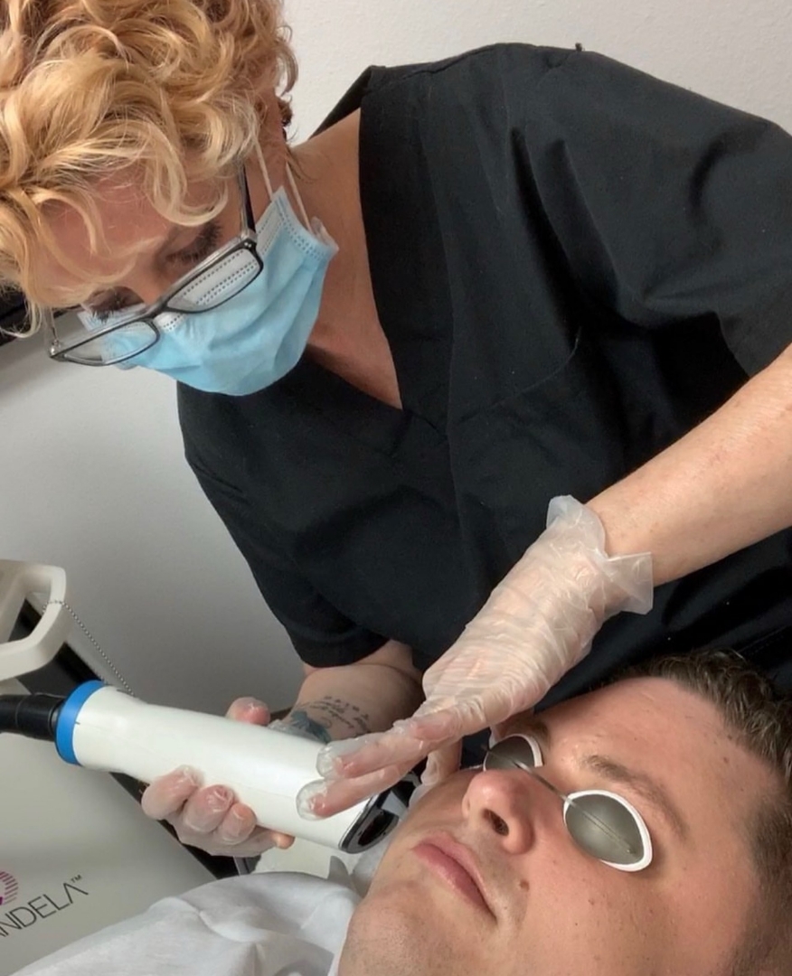 Clean, professional medical spa treatment room with neutral tones at Donna Starnes Med Spa in McKinney