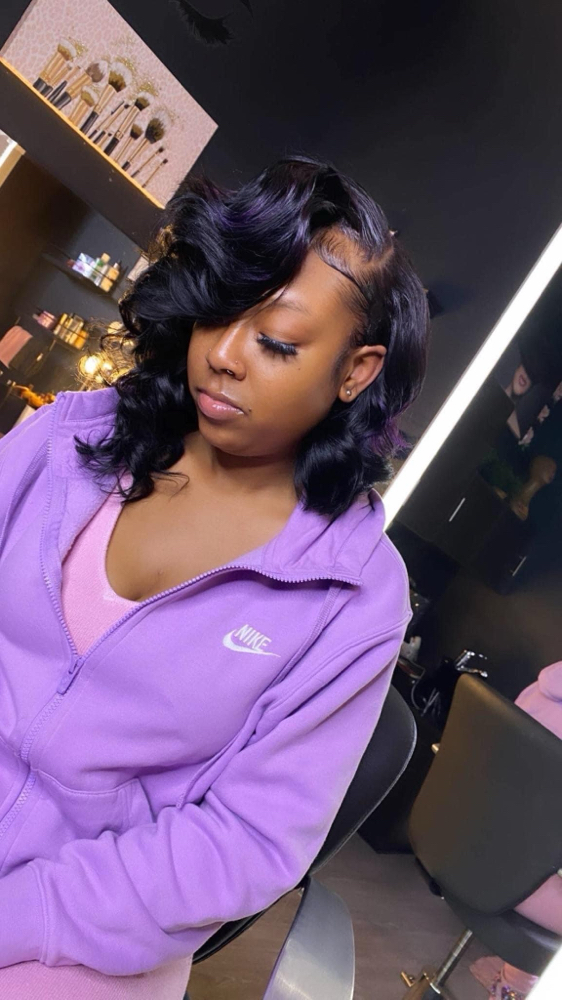 Closure sew In Curly Bob