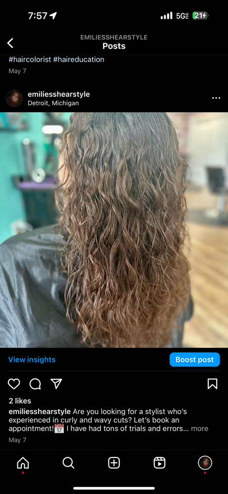 Haircut at Emilie’s Shear Style in Allen Park, MI