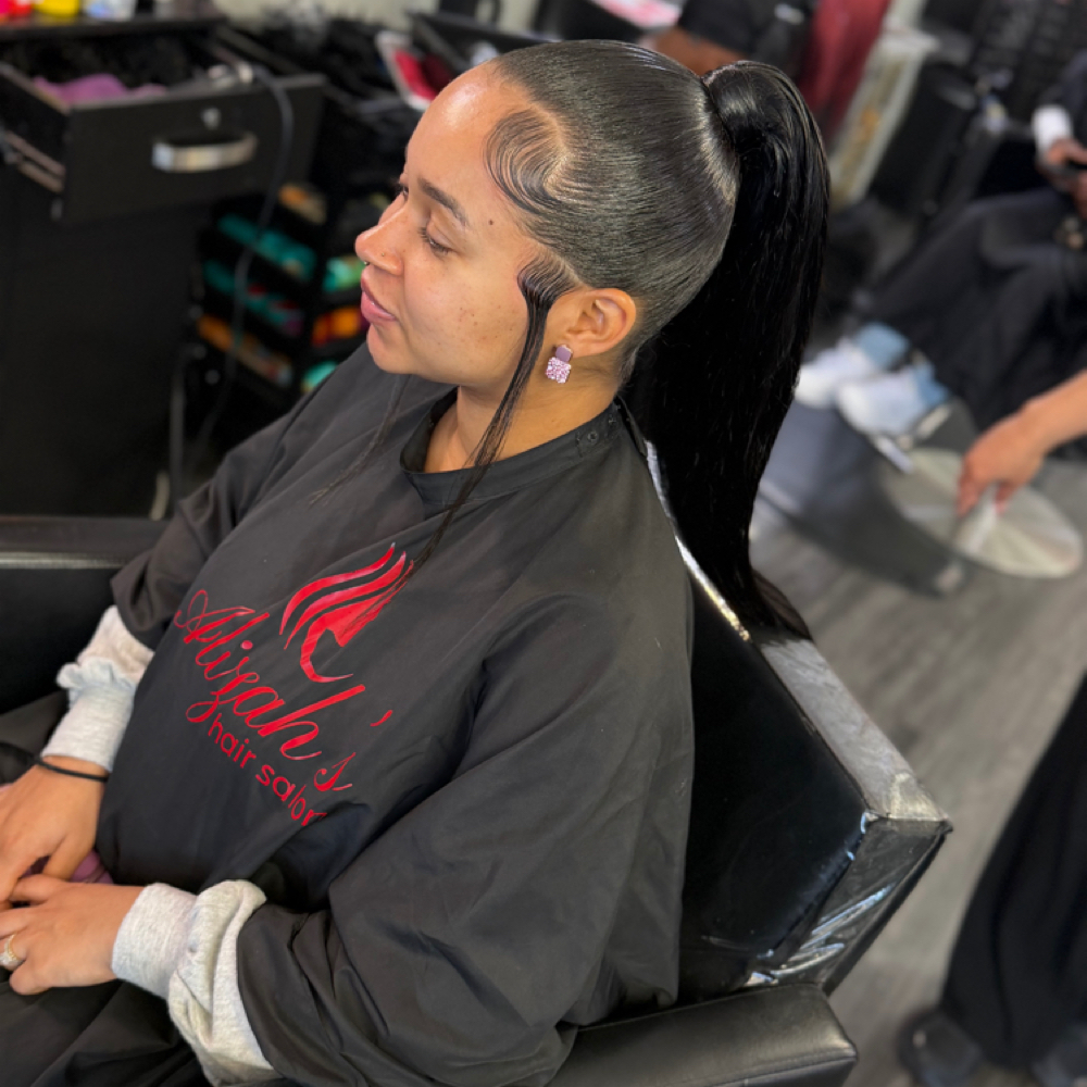 Extended ponytail at Alizah’s Hair Salon in Indianapolis, IN