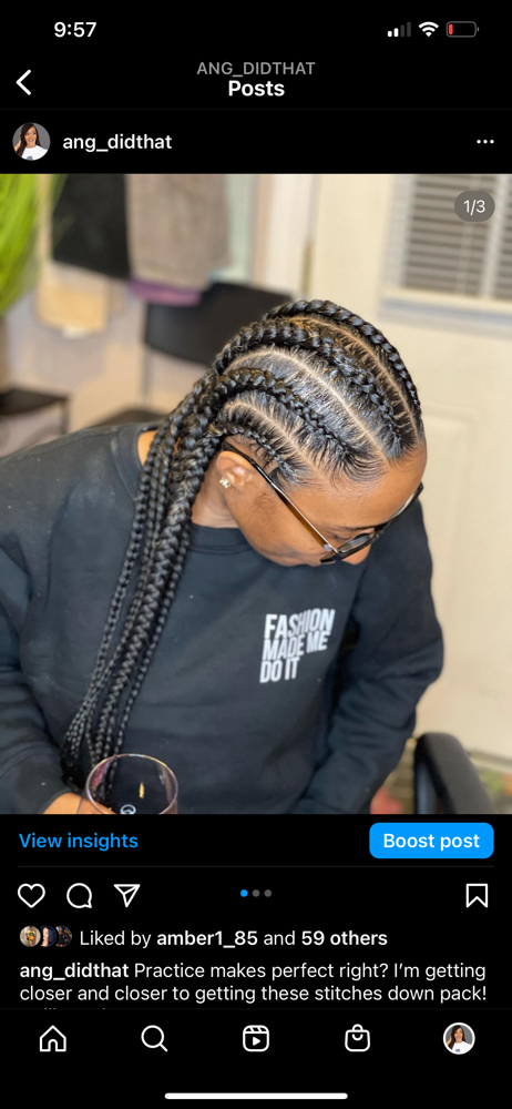 Waist Lngth Feed Braid 4-10 Braids