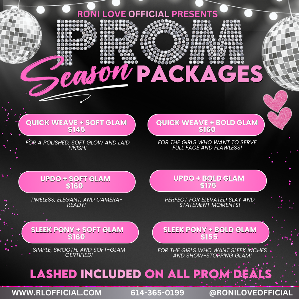 Prom Season Packages Hair + Makeup